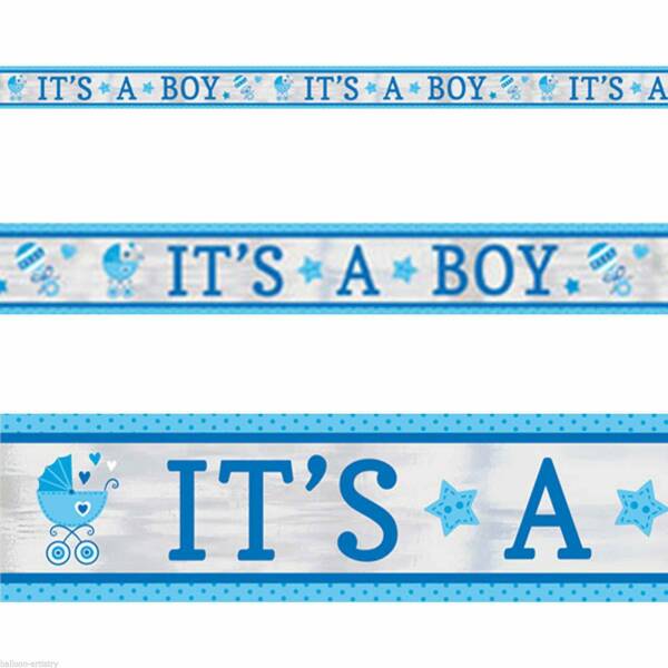 Baby Shower 'It's a Boy' Foil Banner - 7.6m