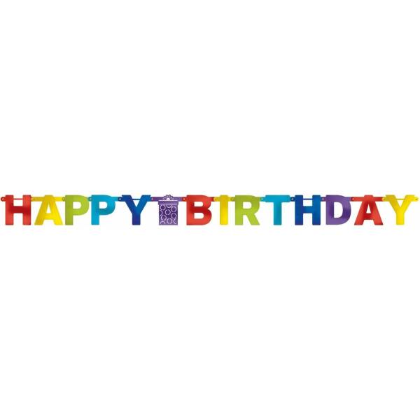 Happy Birthday Muti Coloured Letter Banner - 2.19m