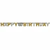 60th Gold Sparkling Celebration Paper Letter Banner - 2.13m