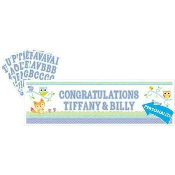 Woodland Baby Personalized Giant Banner Kit - 1.5m