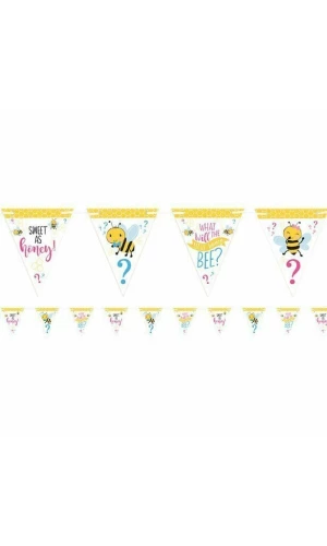 What Will It Bee? Pennant Banner - 457cm x 17.7 cm
