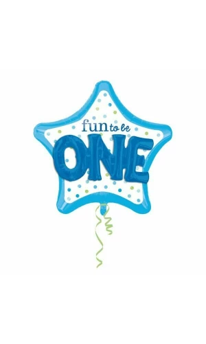 Multi Balloon Fun to Be O-N-E Boy Foil Balloon - 91cm x 91cm