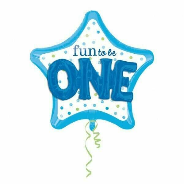 Multi Balloon Fun to Be O-N-E Boy Foil Balloon - 91cm x 91cm