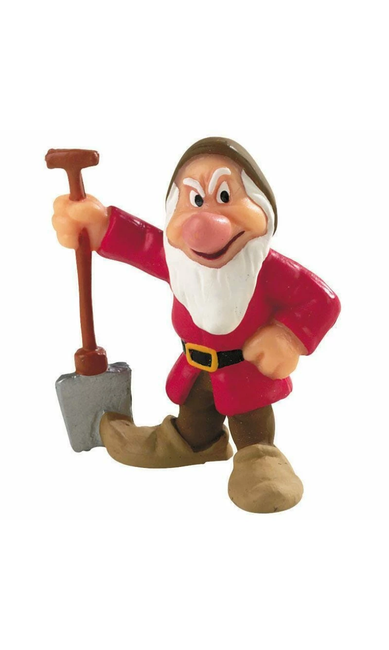 Princess Snow White Dwarf Grumpy Plastic Cake Topper - 5.5cm