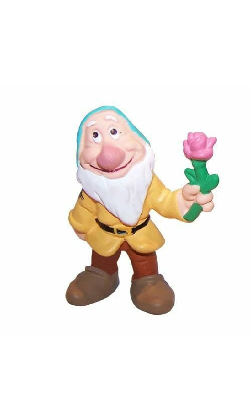 Princess Snow White Dwarf Bashful Plastic Cake Topper - 5.5cm