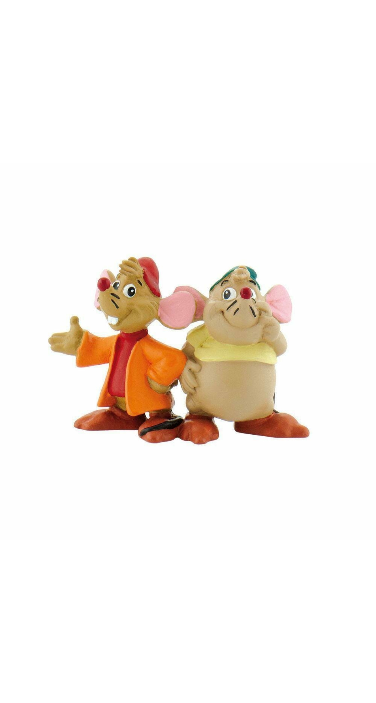 Princess Cinderella Gus & Jaq Mice Plastic Cake Topper - 4cm