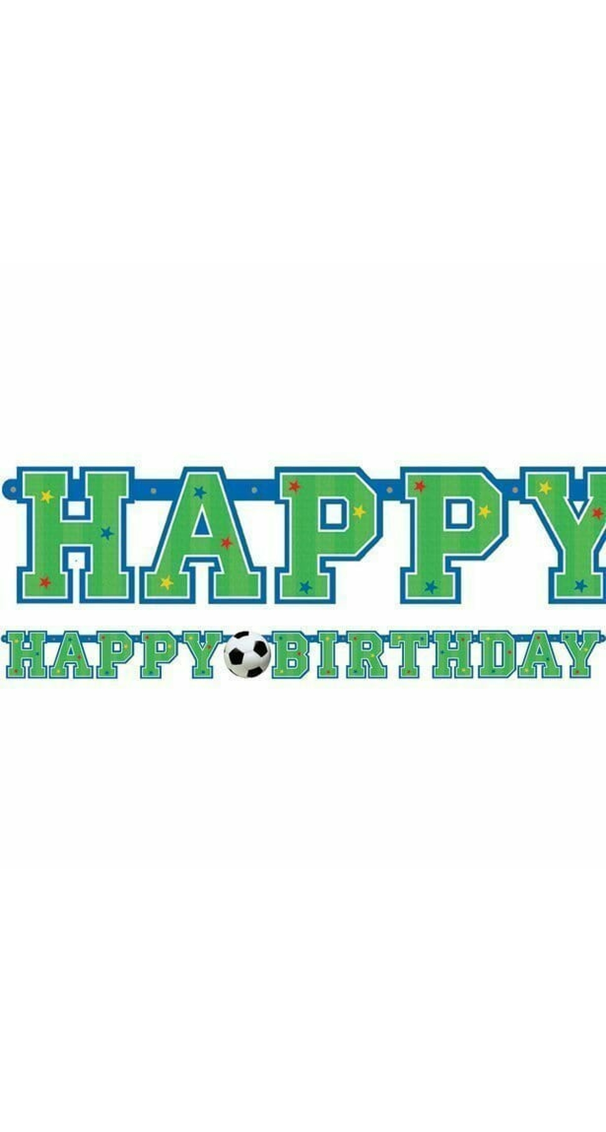 Championship Soccer Paper Letter Banner - 5.125ft