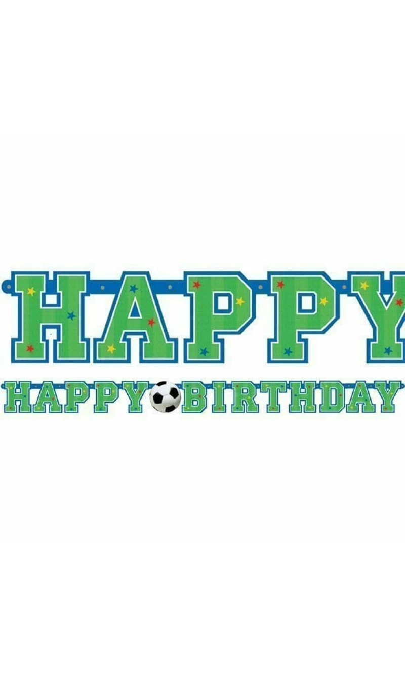 Championship Soccer Paper Letter Banner - 5.125ft