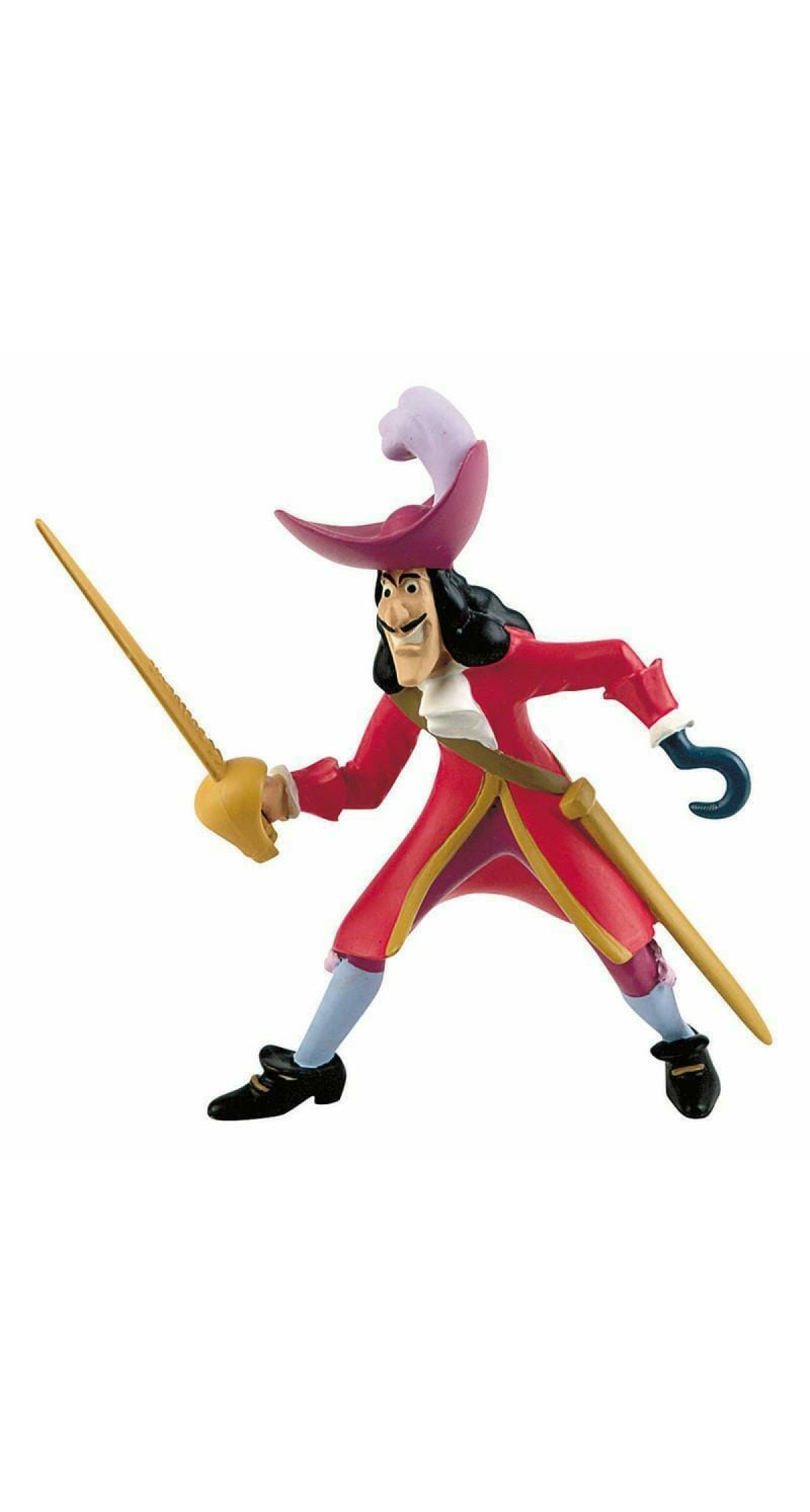 Peter Pan Captain Hook Palstic Cake Topper - 11cm
