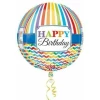 Stripe & Chevron Orbz Round Foil Balloon 15" x 16" (38cm x 40cm)