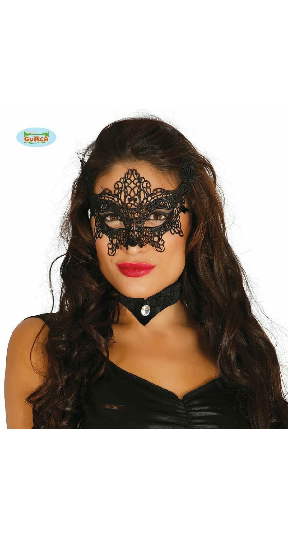 Venetian Embroidered Black Mask