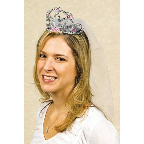 Hen Night Tiara with Veil Hen - 12.7 x 8.6cm