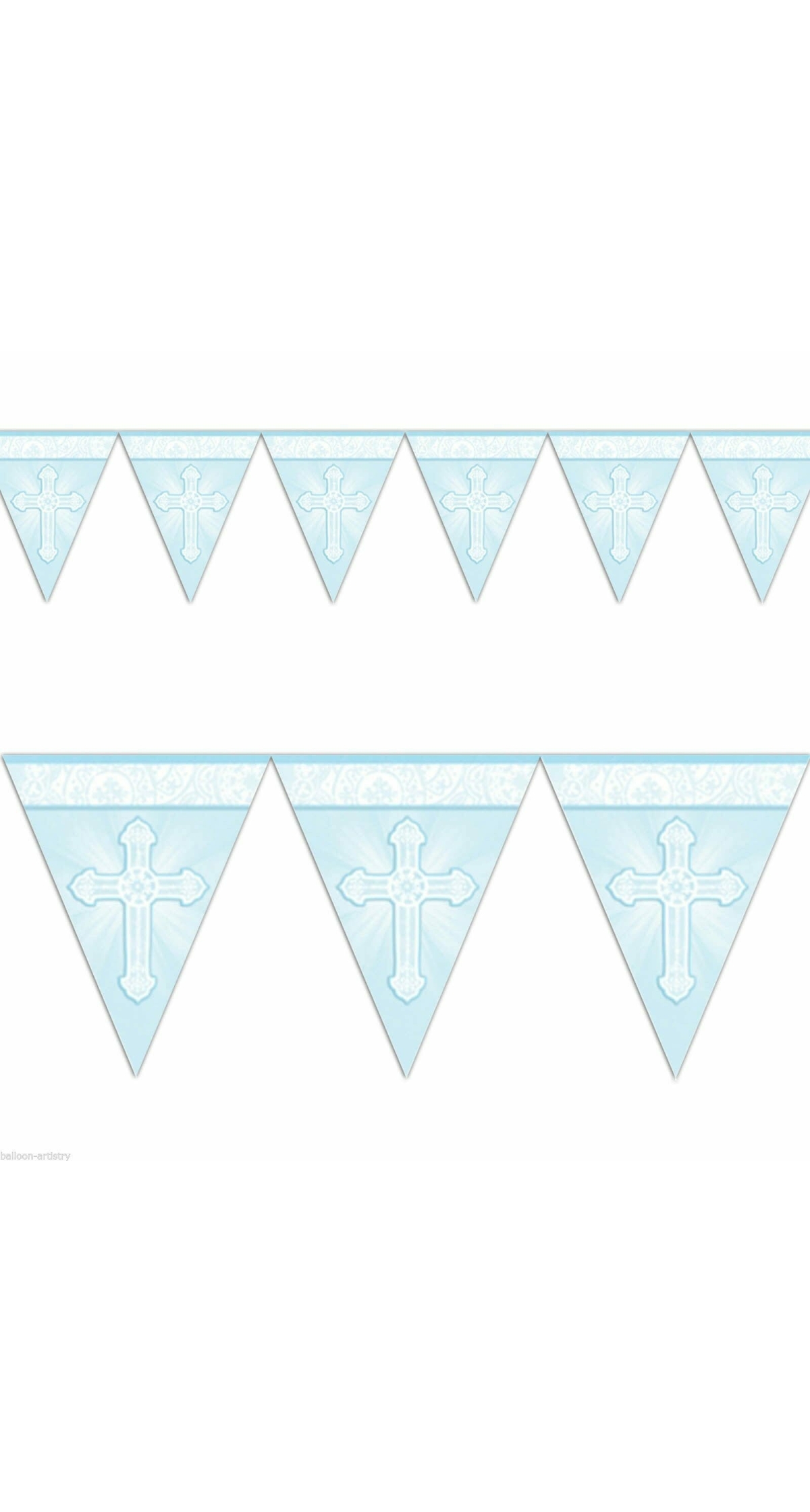 Radiant Cross Blue Pennant Flag Banner - 3.65m