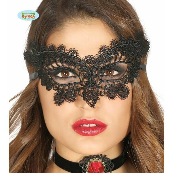 Embroidered Black Mask