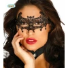 Venetian Bat Embroidered Black Mask