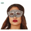 Venetian Slver Sequin Mask - Adult One Size