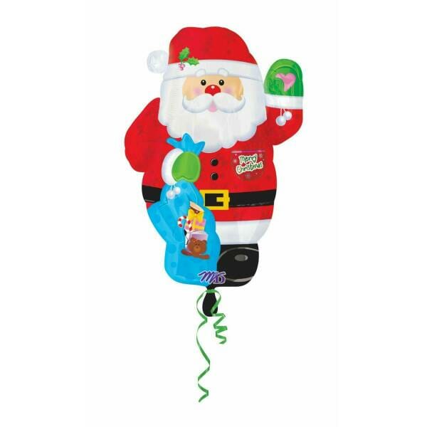 Waving Santa Claus Foil Balloon 14'' x 21'' (36cm x 53cm)