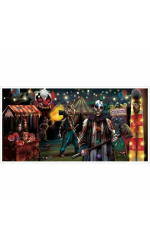 Halloween Foil Banner Creepy Carnevil - 165.1cm x 85cm