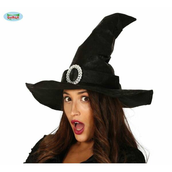 Stylish Black Witch Hat - Adult One Size