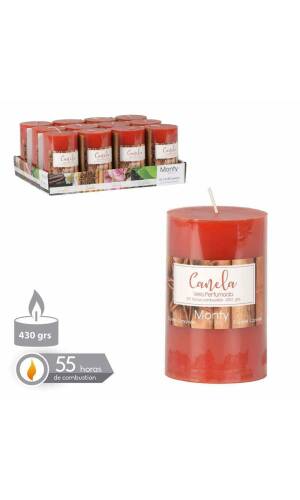 CYLINDRICAL CANDLE WITH PERFUME ORANGE 7,50 X 12 CM