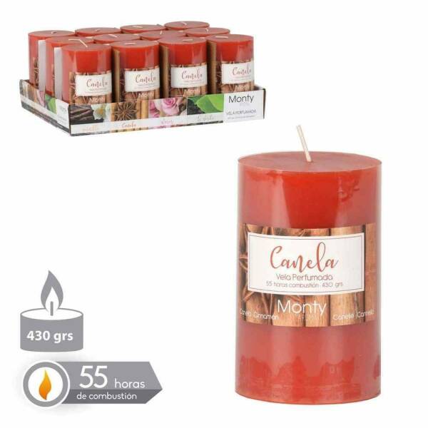 CYLINDRICAL CANDLE WITH PERFUME ORANGE 7,50 X 12 CM