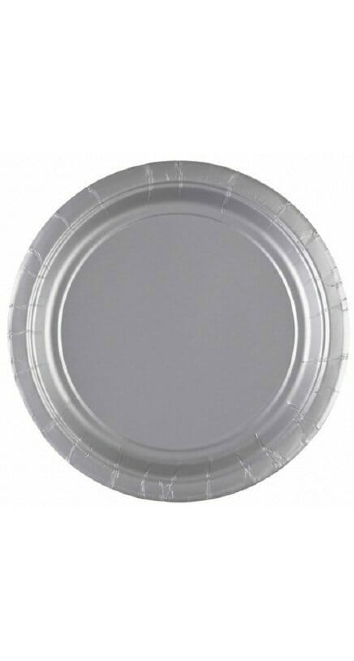 Silver - 8 x Paper Plates 22.9 cm