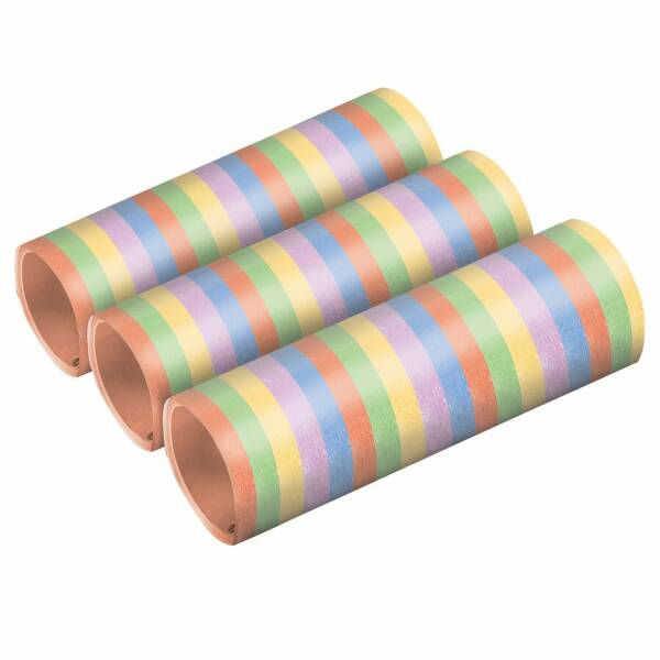 Stripes Pastel Paper Streamers (0.7 x 400cm) - 3pk