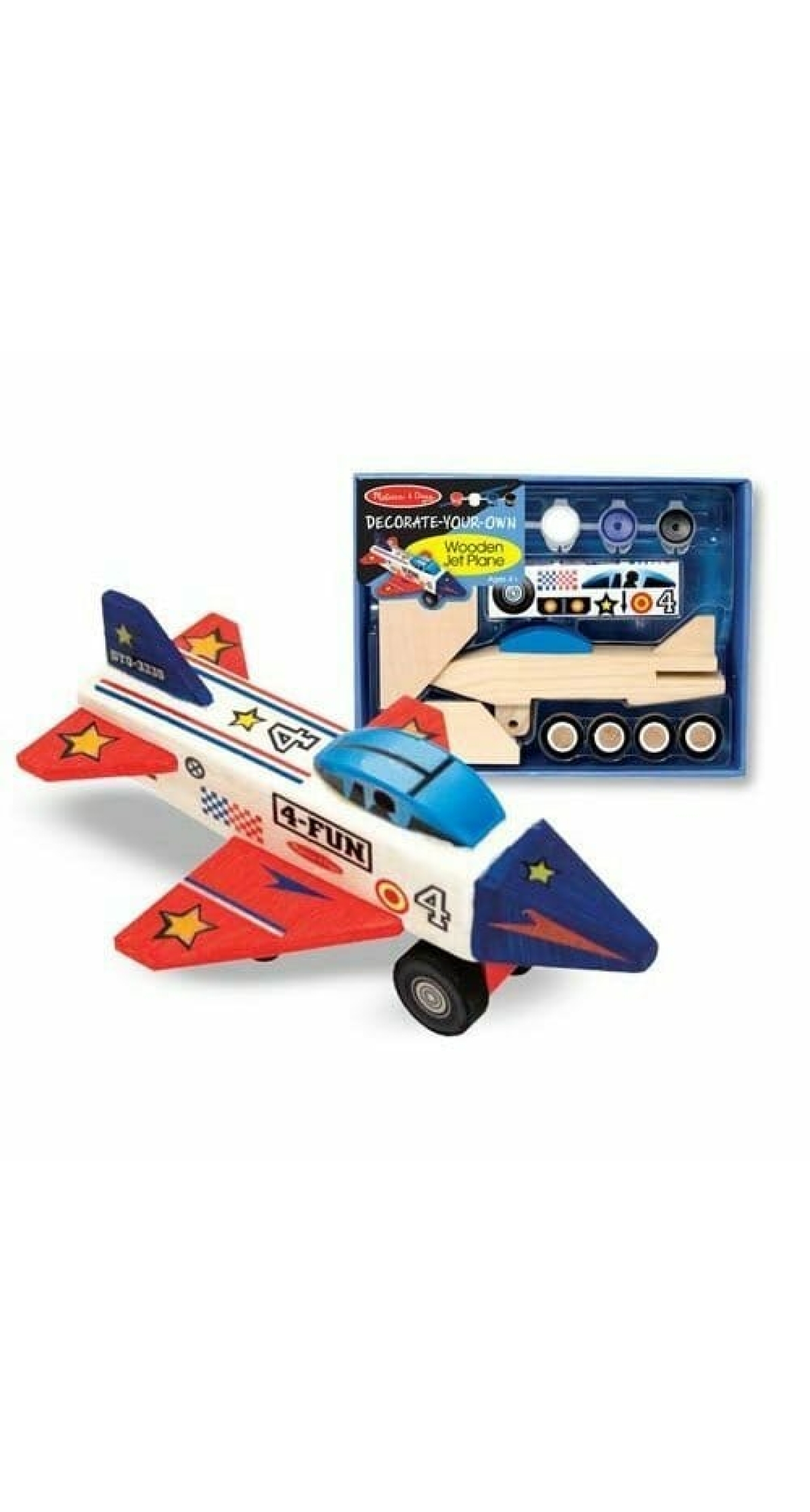 Melissa & Doug Decorate Your Own Wooden Jet Plane
