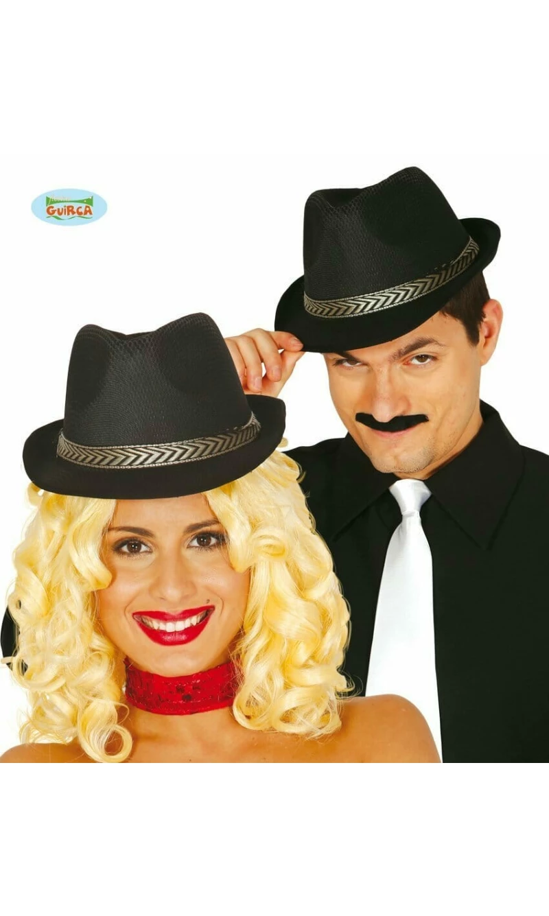 Black Gangster Hat