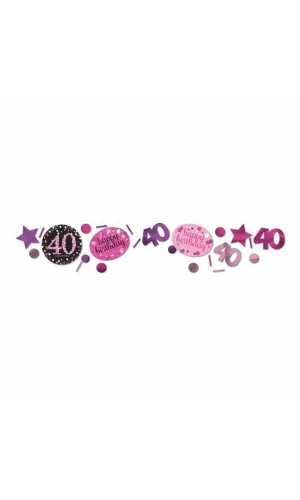 40th Pink Sparkling Celebration Confetti – 34g
