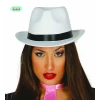 Gangster Satin White Hat (Sombrero Gangster) - Adult One Size