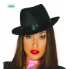Gangster Satin Black Hat (Sombrero Gangster) - Adult One Size