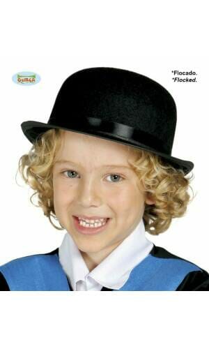 Black Felt Bowler Hat - Child One Size