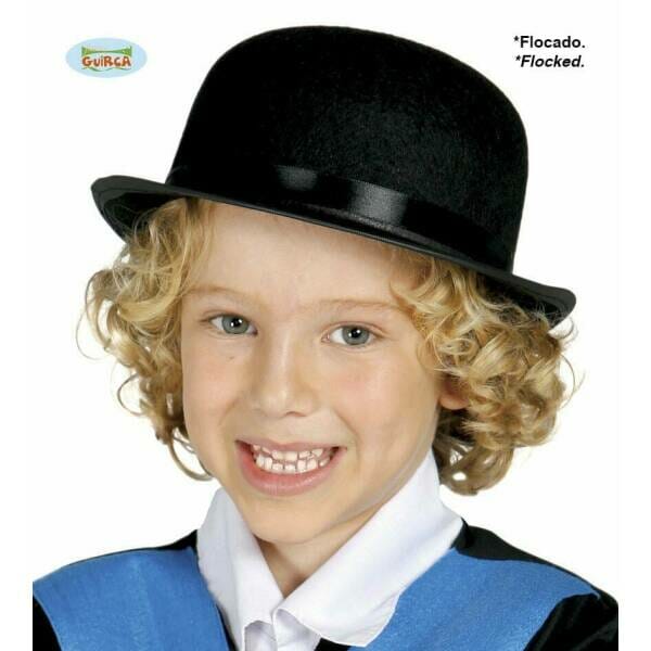 Black Felt Bowler Hat - Child One Size