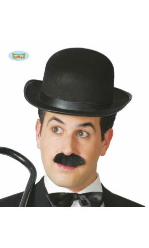 Black Felt Bowler Hat - Adult One Size