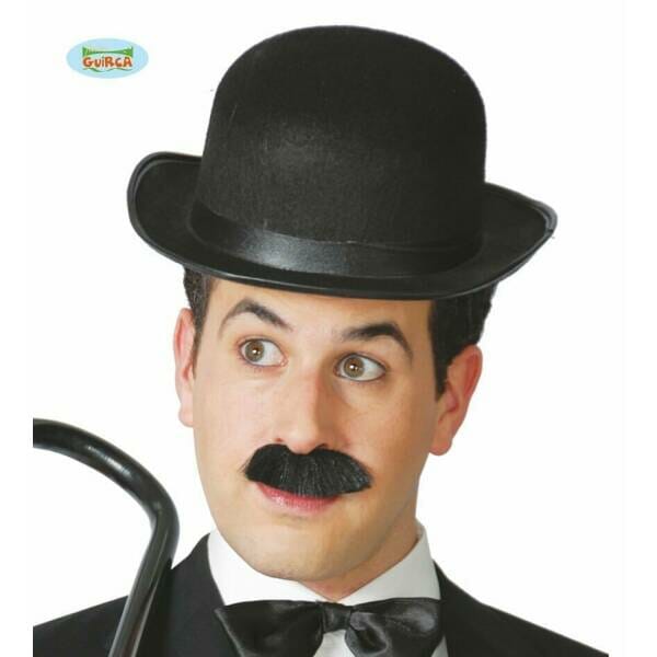 Black Felt Bowler Hat - Adult One Size