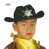 Cowboy Sheriff Black Hat (Sombrero Sheriff) - Child One Size