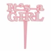 It's a Girl Pink Cake Picks - 8pk