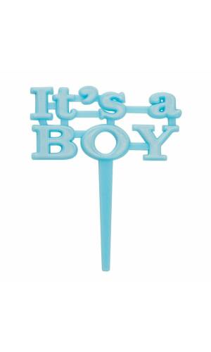 It's a Boy Blue Cake Picks - 8pk