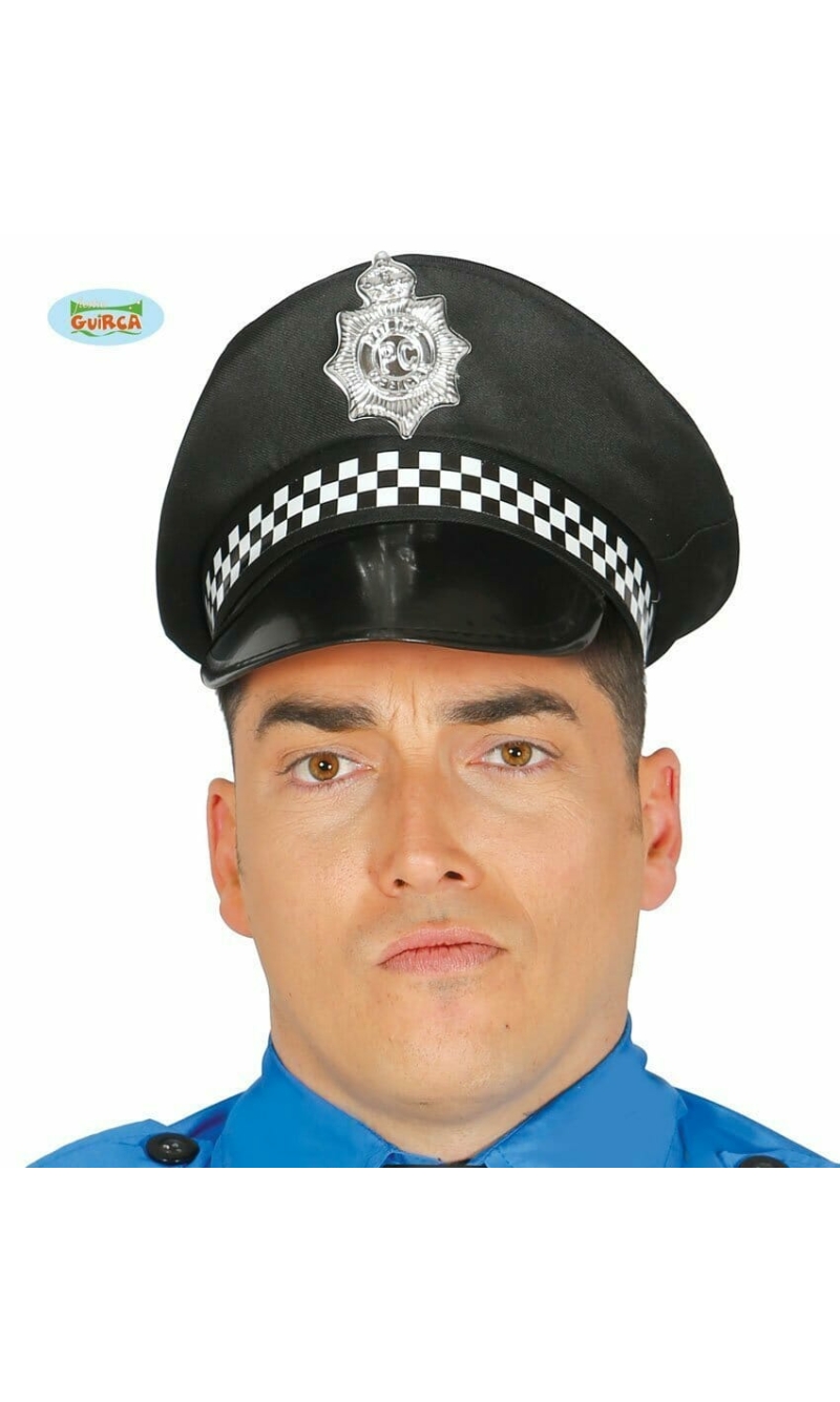 Police Checkered Hat - Adult One Size