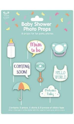 Baby Shower Photo Props - 8pk