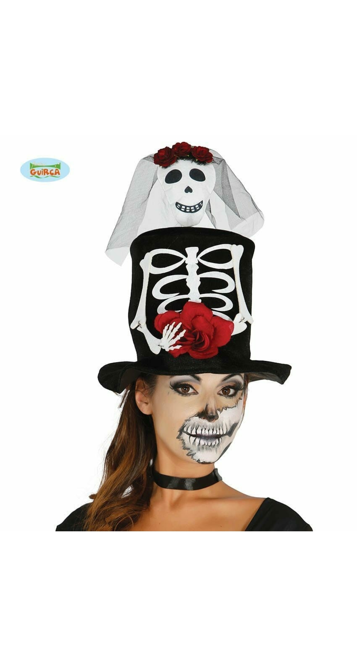 Halloween Skeleton Bride Top Hat