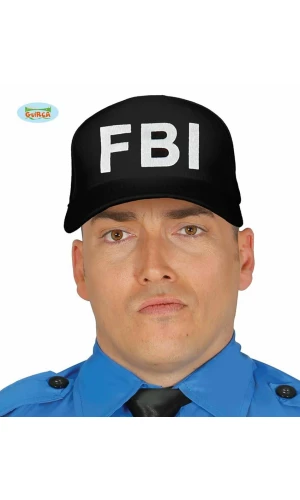 Black F.B.I. Hat - Adult One Size