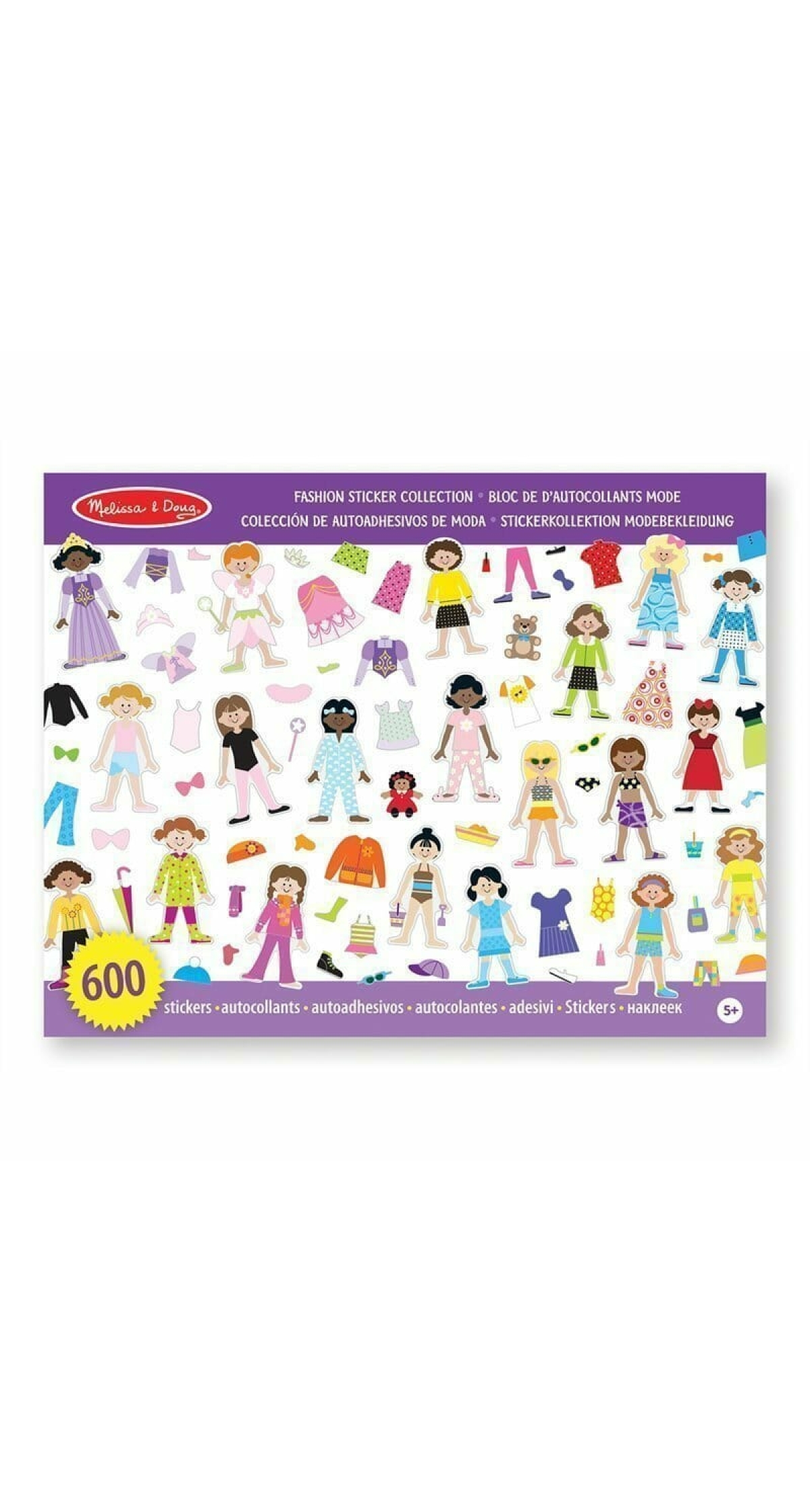 Melissa & Doug Fashion Sticker Collection 10 Themed Pages 14" x 11" - 600pcs