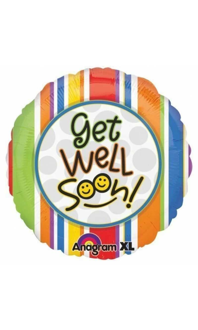 Get Well Soon Smiles Foil Balloon 18''