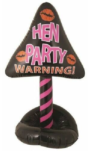 Hen Party Inflatable Warning Sign - 70cm x 40cm