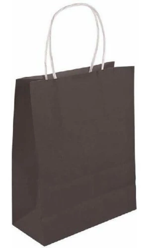 Party Paper Bag With Handles Black - 14x21x7cm