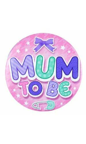 Pink Mummy To Be Badge - 7.5cm
