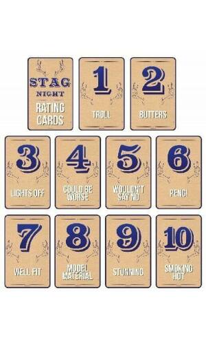 Stag Night - 10 Rating Cards