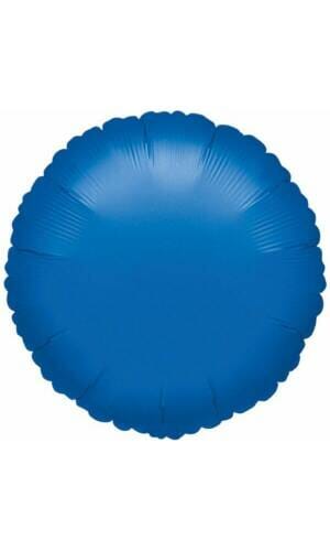 Metallic Blue Round Foil Balloon 18"